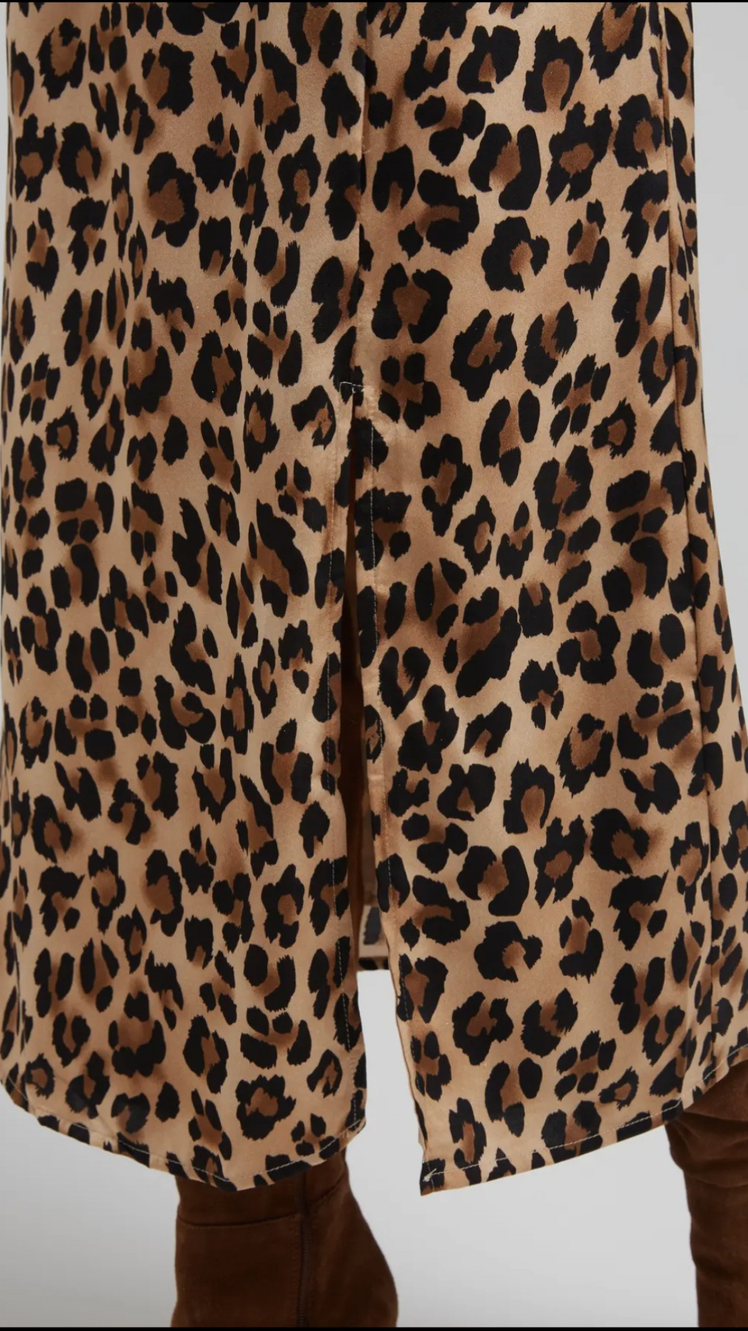 Falda Midi Estampada Leopardo