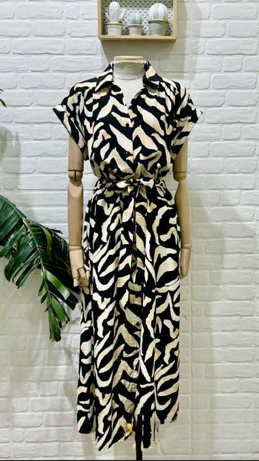 Vestido Camisero Zebra