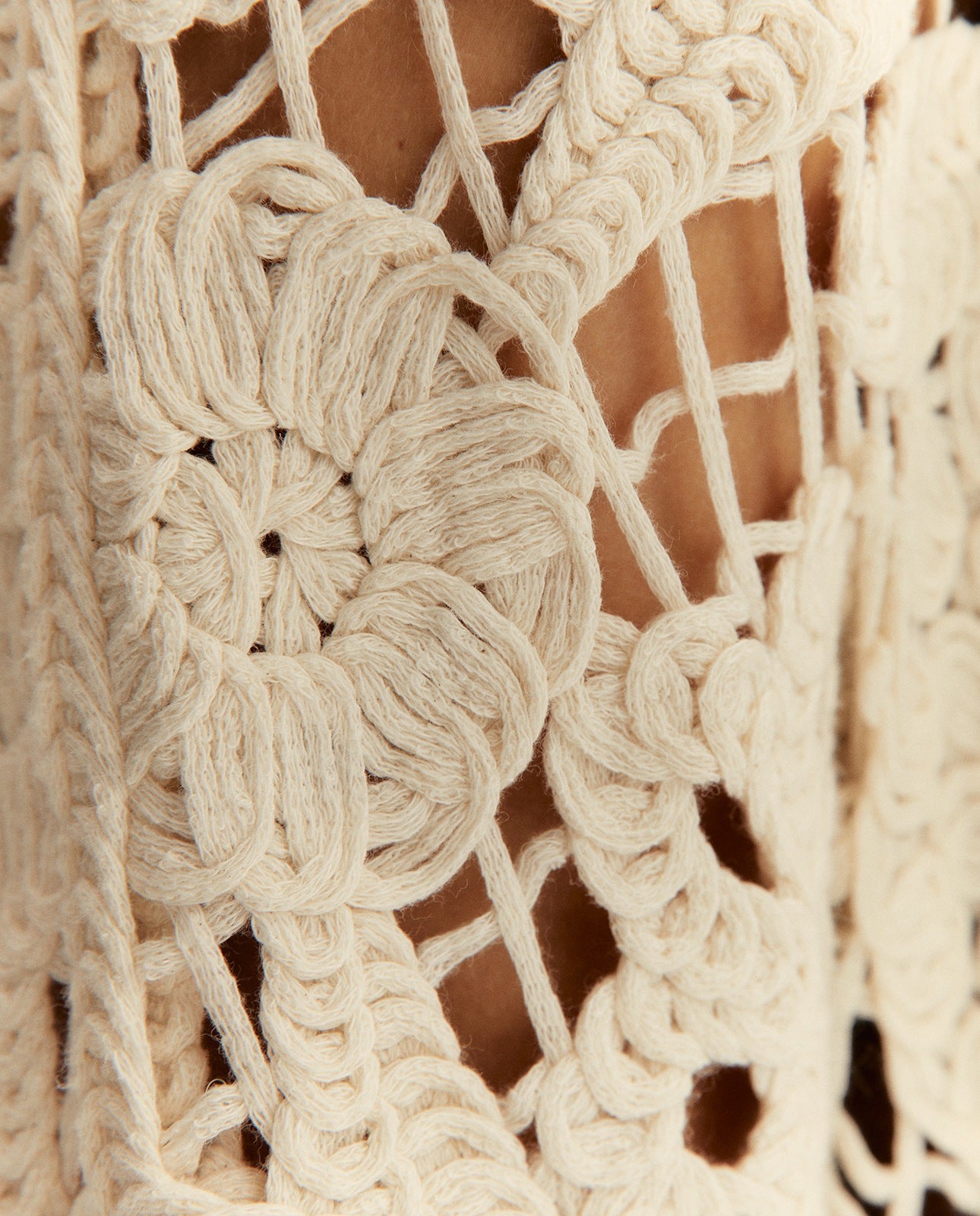 Chaqueta crochet beige – Paz Torras