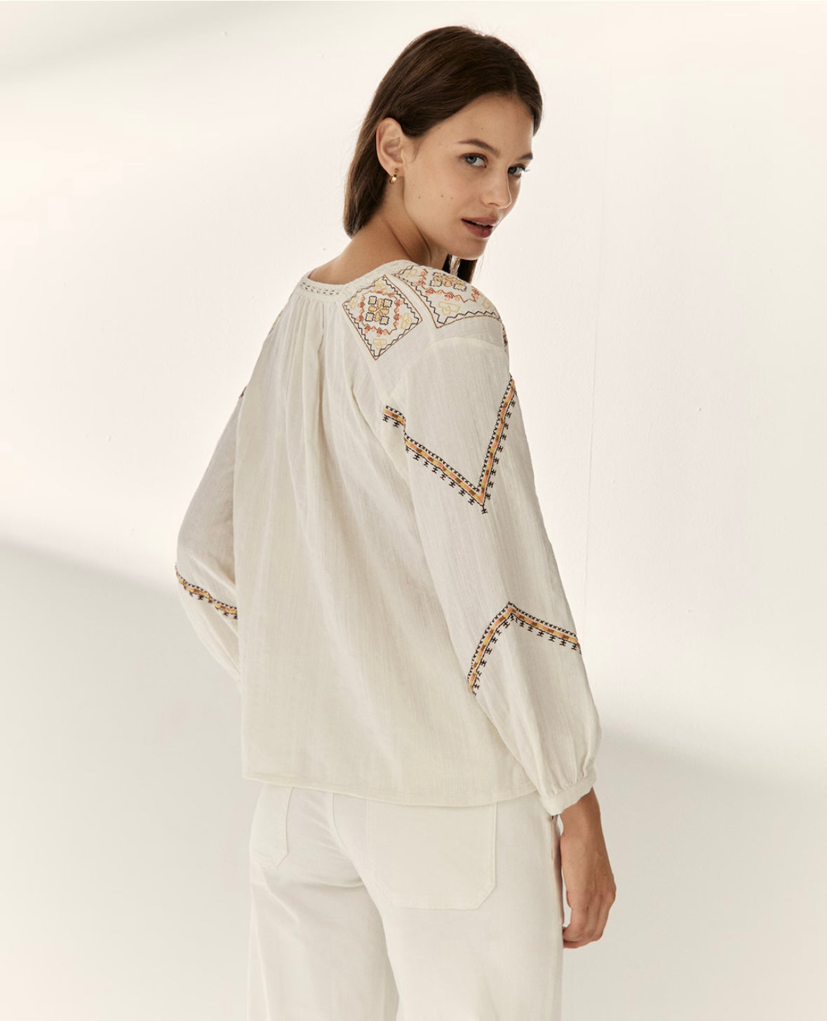 Camisa bordada boho – Paz Torras