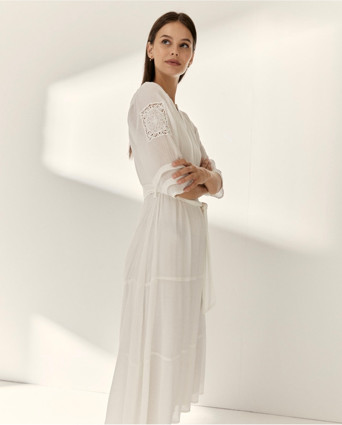 Vestido blanco fluido – Paz Torras