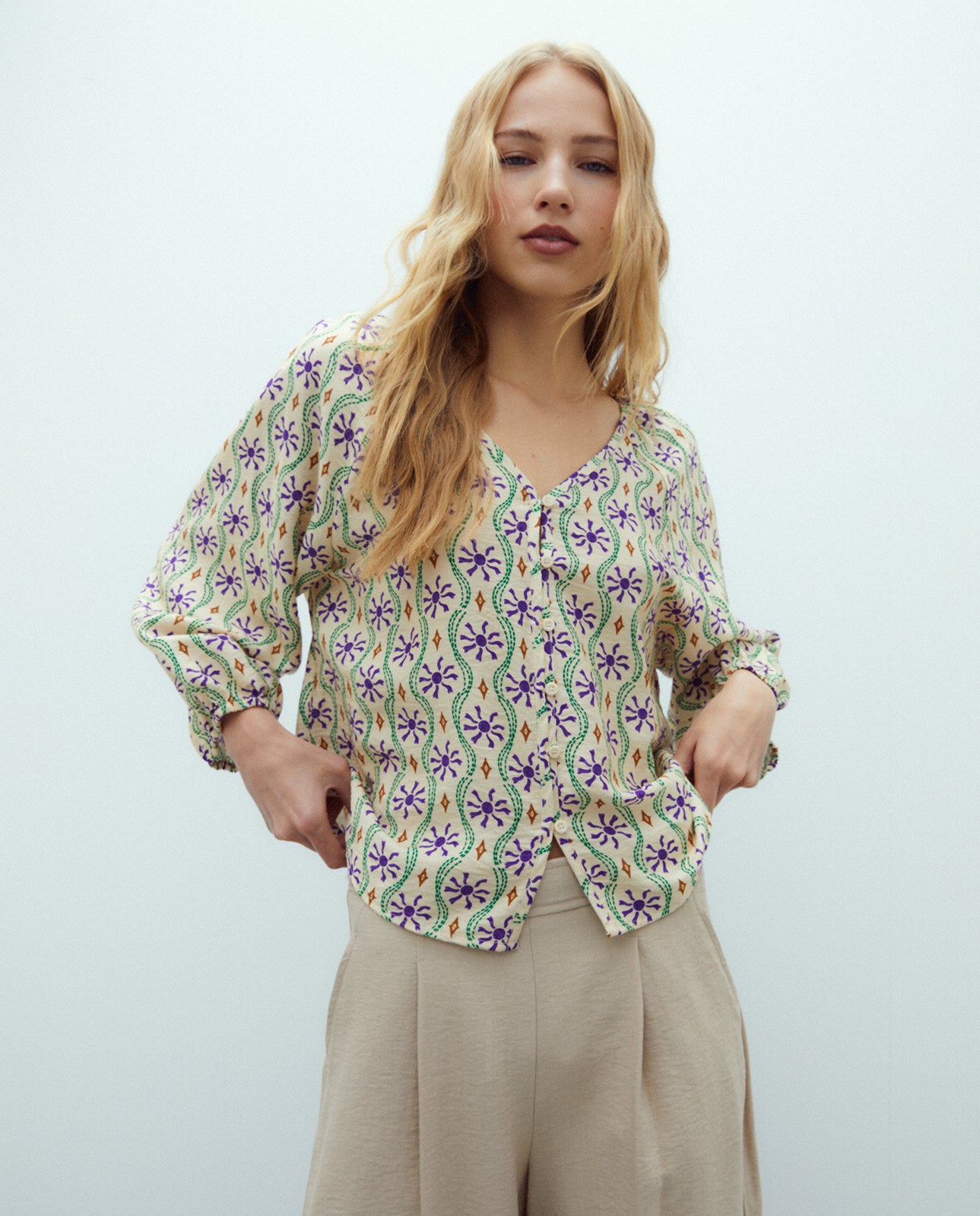 Camisa estampada fluida  ANDAM