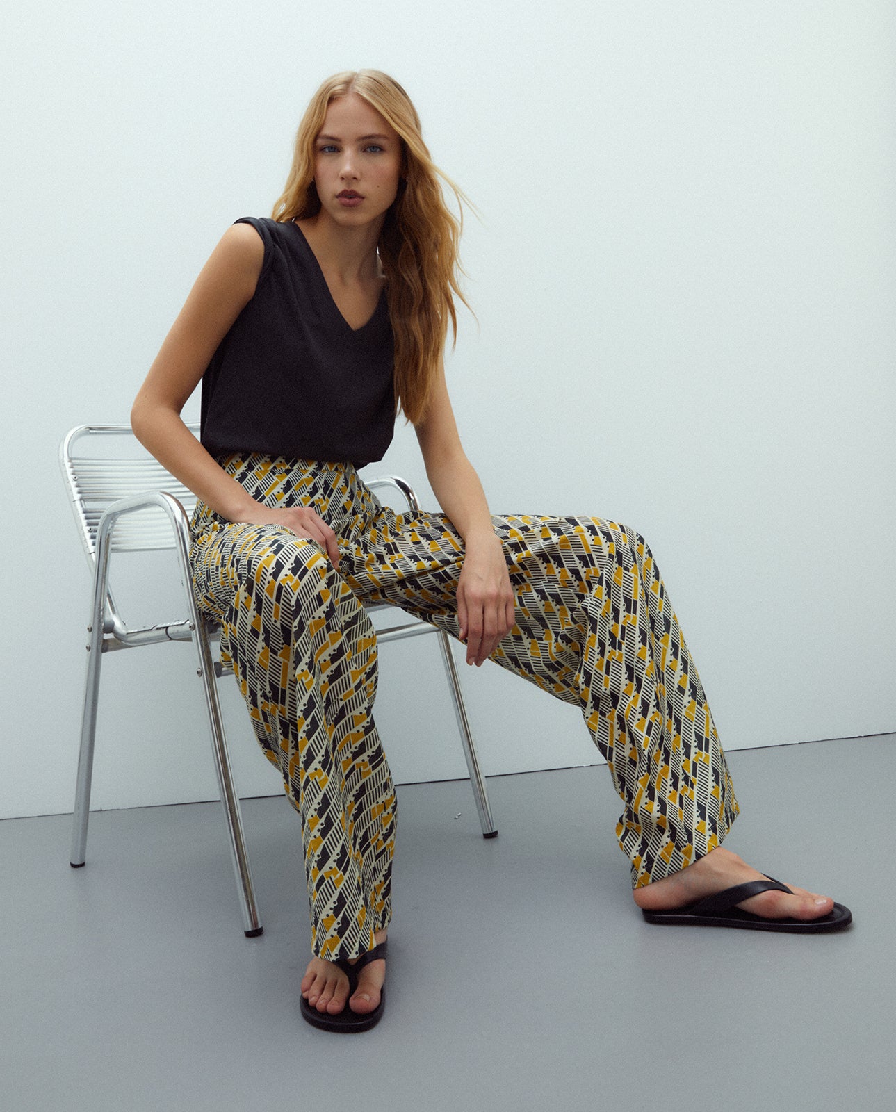 Pantalón Estampado Fluido ANDAM