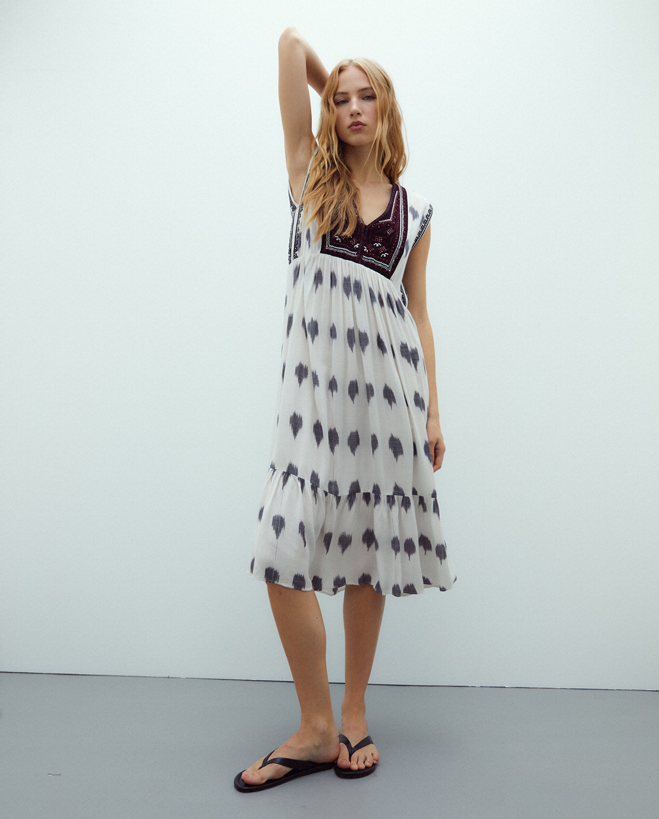 Vestido midi estampado – ANDAM