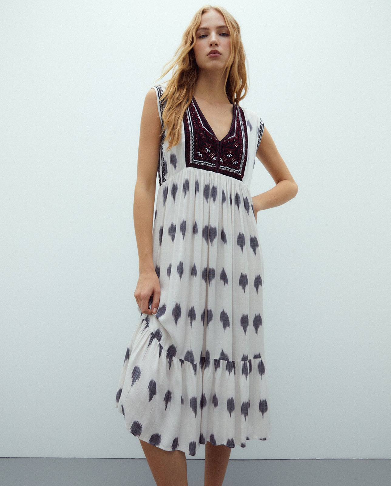 Vestido midi estampado – ANDAM